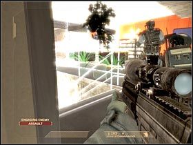 Po zabezpieczeniu komputera skorzystaj z lewych schodów (#1), tak aby zejść na najniżej położony poziom - [Misja 2.2] Calypso Casino - Security cz.3 | Tom Clancys Rainbow Six Vegas - Tom Clancys Rainbow Six Vegas - poradnik do gry