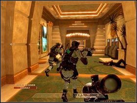 Ostatni przeciwnik powinien skrywać się w nowo badanym korytarzu, który oznaczono jako Aquatunnel (#1) - [Misja 2.3] Calypso Casino - Prime Time | Tom Clancys Rainbow Six Vegas - Tom Clancys Rainbow Six Vegas - poradnik do gry