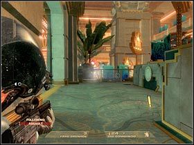 W tym samym miejscu (prawy korytarz) pojawią się niestety kolejni wrogowie - [Misja 2.4] Calypso Casino - Dr. Smythe cz.2 | Tom Clancys Rainbow Six Vegas - Tom Clancys Rainbow Six Vegas - poradnik do gry