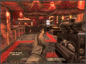 Docelowo powinieneś dotrzeć do korytarza prowadzącego do drugiego dużego pomieszczenia kompleksu (#1) - [Misja 3.1] Downtown Vegas - Exclusive Gone Wrong cz.2 - Tom Clancys Rainbow Six Vegas - poradnik do gry