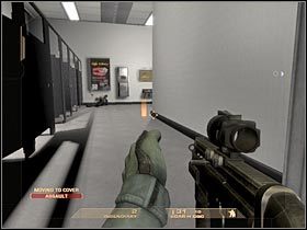 Ustaw teraz swoich ludzi przy przejściu prowadzącym do kolejnego pomieszczenia (#1) - [Misja 4.1] Vertigo Spire - Tower Assault cz.2 | Tom Clancys Rainbow Six Vegas - Tom Clancys Rainbow Six Vegas - poradnik do gry