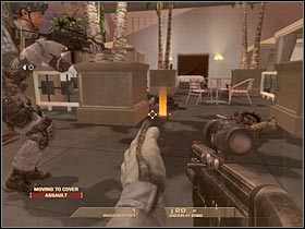 Spróbuj podejść kawałek do przodu - [Misja 4.1] Vertigo Spire - Tower Assault cz.2 | Tom Clancys Rainbow Six Vegas - Tom Clancys Rainbow Six Vegas - poradnik do gry