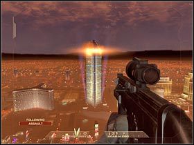 Teraz będziesz musiał skierować się do pomieszczenia zlokalizowanego na lewo od balkoniku - [Misja 4.2] Vertigo Spire - Tower Bar cz.2 | Tom Clancys Rainbow Six Vegas - Tom Clancys Rainbow Six Vegas - poradnik do gry