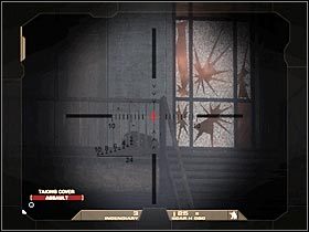 Mógłbyś się też ustawić przy jednej z lewych zasłon (#1), aczkolwiek byłbyś tu częściowo odsłonięty - [Misja 6.3] Nevada Dam - Spillway cz.4 | Tom Clancys Rainbow Six Vegas - Tom Clancys Rainbow Six Vegas - poradnik do gry