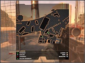 Ustaw się w dogodnym miejscu, namierz rakietę i wybierz domyślną akcję (#1) - [Misja 6.7] Nevada Dam - Top of the Dam cz.2 | Tom Clancys Rainbow Six Vegas - Tom Clancys Rainbow Six Vegas - poradnik do gry