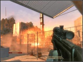 Po krótkim locie dojdzie do eksplozji (#1), w wyniku czego rakieta zostanie zniszczona - [Misja 6.7] Nevada Dam - Top of the Dam cz.2 | Tom Clancys Rainbow Six Vegas - Tom Clancys Rainbow Six Vegas - poradnik do gry