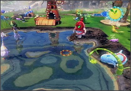 Chuligani to same kłopoty. Ten na przykład wymiotuje ziemią zasypując nasz staw. - Poradnik do gry Viva Pinata - Projektowanie i utrzymanie ogrodu - Viva Pinata - Xbox 360 - poradnik do gry