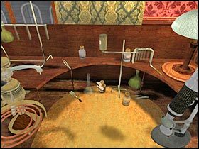 Wybierz z inwentarza włókna (Fibres), tak aby obiekt ten pojawił się w prawym górnym rogu ekranu - Baker Street - Zebrane dowody (1) | Rozdział 1 Sherlock Holmes Przebudzenie - Sherlock Holmes: Przebudzenie - poradnik do gry