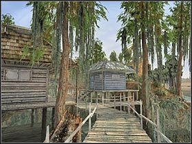 Docelowo powinieneś dotrzeć do większego budynku, który pilnowany jest przez dwa psy (#1) - New Orleans - Dzielnica portowa | Rozdział 4 Sherlock Holmes Przebudzenie - Sherlock Holmes: Przebudzenie - poradnik do gry