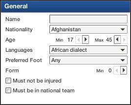 Jeśli znamy, choć cześć nazwiska bądź imienia danego zawodnika warto spróbować wpisać te dane w opcji Name - Transfery | Klub FIFA Manager 07 - FIFA Manager 07 - poradnik do gry