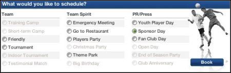 Wydarzenia podzielone są na trzy grupy - Kalendarz | Klub FIFA Manager 07 - FIFA Manager 07 - poradnik do gry