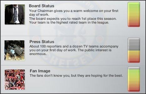 Pod mapką przedstawiająca umiejscowienie naszego zespołu, znajduje się tabelka prezentująca bardzo ogólne informacje o naszym zespole - Negocjacje o budżecie | Początek FIFA Manager 07 - FIFA Manager 07 - poradnik do gry