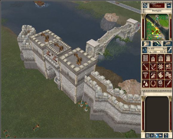 Tej rzeki barbarzyńcy łatwo nie sforsują. - Mury miejskie | Gospodarka | Cezar IV - Cezar IV - poradnik do gry