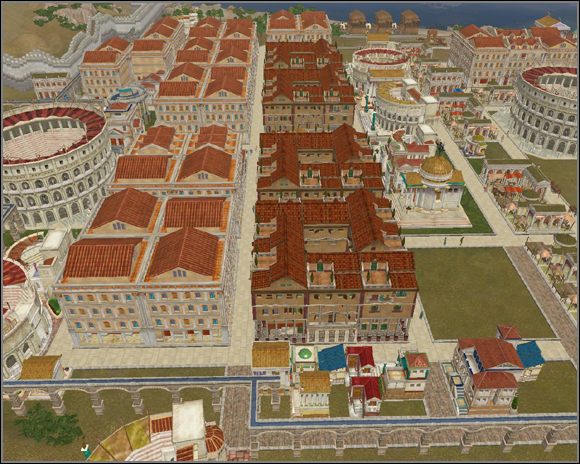 A tak wygląda już w pełni rozwinięta dzielnica. Proponuję porównać to z rdzeniem, to to samo miasto. - Planowanie | Budowa i zarządzanie miastem | Cezar IV - Cezar IV - poradnik do gry