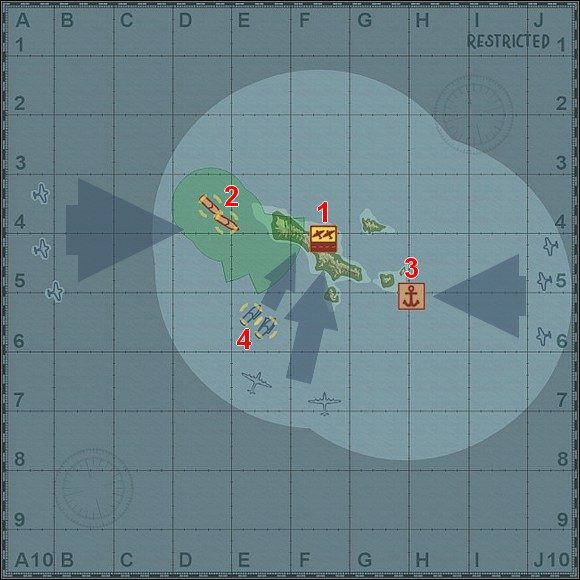 Ta misja może się okazać bardzo trudna, a jej przejście wręcz niemożliwe ze względu na całe hordy wrogów, których trzeba odeprzeć, ale - Misja 2 - Saving Tulagi | Wyzwania samoloty | Battlestations Midway - Battlestations: Midway - poradnik do gry