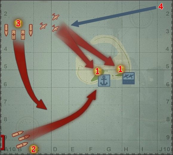 Zwiadowcza łódź latająca PBY Catalina dostrzeże wiele japońskich samolotów zmierzających z północnego-zachodu nad Midway - Misja 10 - Turning Point at Midway (1) | Kampania | Battlestations Midway - Battlestations: Midway - poradnik do gry