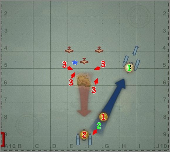 Twoje pierwsze zadanie w tej misji to spotkać się z siłami Royal Navy (brytyjskiej marynarki wojennej) w oznaczonym miejscu (1) - Misja 7 - Randezvous in the Java Sea (1) | Kampania | Battlestations Midway - Battlestations: Midway - poradnik do gry