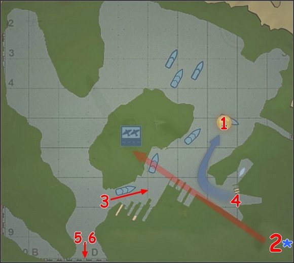 Najpierw spokojnie obejrzyj pierwszy z kilku filmików w tej misji, na którym poznajesz głównych bohaterów gry: Henrego Walkera z marynarki wojennej USA i Donalda Siakiegoś-Tam z lotnictwa tejże marynarki - Misja 1 - Stationed at Pearl | Kampania | Battlestations Midway - Battlestations: Midway - poradnik do gry