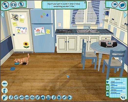 Aby nakarmić pupila należy najpierw kupić jedzenie (suchą karmę lub puszkę) - Opieka nad pupilem cz.2 | Opieka nad pupilem | Catz - Catz (2006) - poradnik do gry