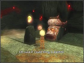 W okolicy Zeleefta znajdziesz też torbę (w tle zdjęcia), podnieś ją, by zwiększyć ilość przechowywanych jajek - [ETAP XII] Necropolis cz.4 | Artur i Minimki - Artur i Minimki - poradnik do gry