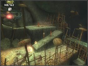 Znajdziesz tam torbę , a po tym jak ją podniesiesz, udaj się w dalszą drogę, przechodząc pomiędzy kratami - [ETAP XII] Necropolis cz.1 | Artur i Minimki - Artur i Minimki - poradnik do gry