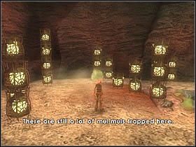 W ten sposób dostaniesz się do pomieszczenia z wieloma mul-mulami, których uwolnienie jest konieczne, gdyż to one otworzą Ci wejście do Necropolis - [ETAP XI] Under the house cz.5 | Artur i Minimki - Artur i Minimki - poradnik do gry