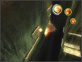 W miejscu ukazanym na zdjęciu przeskocz na przeciwległą ścianę i na znajdującą się tam drewniana półkę - [ETAP XI] Under the house cz.2 | Artur i Minimki - Artur i Minimki - poradnik do gry