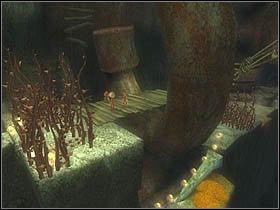 Następnie przejdź po niej i udaj się w dalszą drogę, niszcząc przeszkadzające ciernie - [ETAP X] The Stunning Rapids Bar cz.2 | Artur i Minimki - Artur i Minimki - poradnik do gry