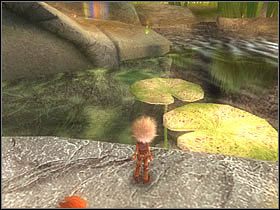 Dotrzesz do niej po liściach, które na początku etapu pozostawały przez cały czas zanurzone - [ETAP IX] Lost in the Seven Lands - II cz.4 | Artur i Minimki - Artur i Minimki - poradnik do gry