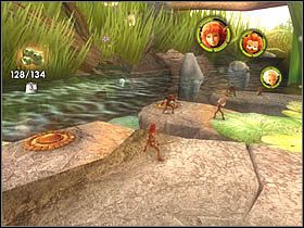 Jest to dość trudny moment w grze, gdyż w trakcie walki za zadanie masz wciśnięcie trzech pomarańczowych guzików - [ETAP VIII] Lost in the Seven Lands - I cz.3 | Artur i Minimki - Artur i Minimki - poradnik do gry