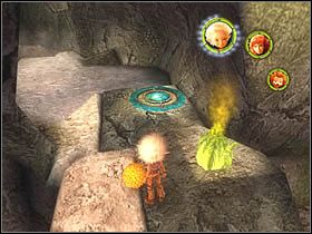 Będąc na szczycie, stań na guziku, by umożliwić przejście pozostałym - [ETAP VIII] Lost in the Seven Lands - I cz.1 | Artur i Minimki - Artur i Minimki - poradnik do gry