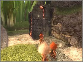 Gdy wejdą w Twoje posiadanie, ponownie wróć na powierzchnię i zacznij transportowanie czerwonego stworka w kierunku ostatniego przejścia (w pobliże dwóch Zeleeftów) - [ETAP VIII] Lost in the Seven Lands - I cz.1 | Artur i Minimki - Artur i Minimki - poradnik do gry