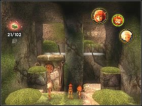 Nieco dalej znajdziesz się w miejscu, w którym - by móc kontynuować drogę - konieczne będzie przeważenie szal (tym razem będziesz zmuszony uderzyć cztery razy, a nie jak zazwyczaj trzy) - [ETAP V] First steps into the Seven Lands cz.3 | Artur i Minimki - Artur i Minimki - poradnik do gry