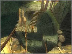 zejdź krętymi schodami (skacząc również na półkę w kłodzie) - [ETAP III] Betameche in danger cz.5 | Artur i Minimki - Artur i Minimki - poradnik do gry