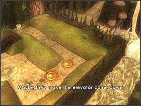 Na końcu drogi zeskocz na ziemię i przejdź na arenę z dwoma pomarańczowymi guzikami - [ETAP II] Attack of the Henchmen cz.6 | Artur i Minimki - Artur i Minimki - poradnik do gry