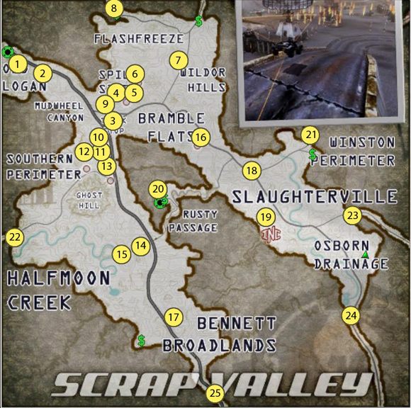 1) Repair Station 1 - Mapa | Scrap Valley | Auto Assault - Auto Assault - poradnik do gry