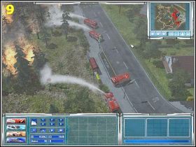 Po paru minutach wybuchną pożary w kilku punktach w lesie - [Misja 16] Ochraniać informatora! | Emergency 4 Global Fighters For Life - Emergency 4: Global Fighters For Life - poradnik do gry