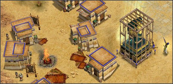 Kwatera główna oferuje oprócz zwykłych robotników także kapłana, choć trzeba oddać, że nie tylko tam przesiaduje - Zarys ogólny | Mitologia egipska | Age of Mythology - Age of Mythology - poradnik do gry