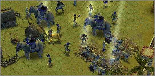 W centrum miasta dostępni są również najemnicy w odmianie pieszej lub konnej, Możesz ich zatrudnić za odpowiednia opłatą w chwilach poważnego zagrożenia ale większego pożytku z nich już nie będziesz miał - Zarys ogólny | Mitologia egipska | Age of Mythology - Age of Mythology - poradnik do gry