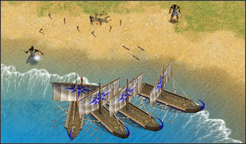 Zawsze to mniej zachodu dla naszej lądowej ofensywy. - Scenariusz 2 - Konsekwencje | Kampania | Age of Mythology - Age of Mythology - poradnik do gry