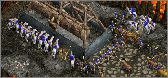 Niby nie wygląda tak solidnie jednak namęczyć się trzeba. - Scenariusz 9 - Olśnienie | Kampania | Age of Mythology - Age of Mythology - poradnik do gry