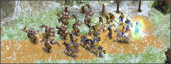 Durne, mało odporne, a w dodatku rzucają kamykami. - Scenariusz 26 - Zjednoczenie | Kampania | Age of Mythology - Age of Mythology - poradnik do gry