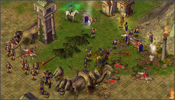 Najpierw pośpieszne zakładanie opatrunków na rany... - Scenariusz 31 - Witajcie w domu | Kampania | Age of Mythology - Age of Mythology - poradnik do gry