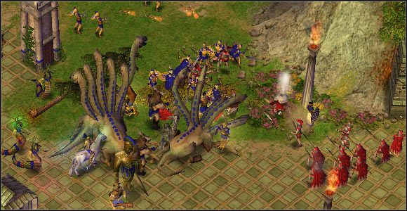 ... a później ich rozdrapywanie na polu bitwy. - Scenariusz 31 - Witajcie w domu | Kampania | Age of Mythology - Age of Mythology - poradnik do gry