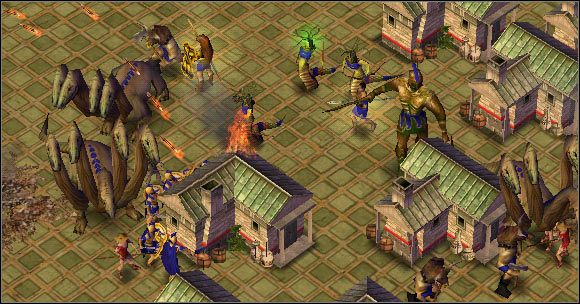 Jeszcze te chatki i spadamy. - Scenariusz 31 - Witajcie w domu | Kampania | Age of Mythology - Age of Mythology - poradnik do gry