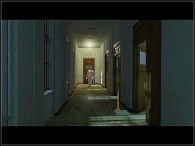 Przed opuszczeniem pokoju John przegląda jeszcze leżące na stole papiery i zauważa kartkę z kolejnym kodem (l: o - z - o; p: o - o - z) - ICW - hol, schowek, pomieszczenia biurowe (2) - Berlin - Undercover: Operation Wintersun - poradnik do gry