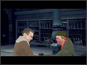 Przy ponownym wręczeniu flaszki facecikowi napitek wreszcie zyskuje jego uznanie i John staje sie szczęśliwym posiadaczem 5 niemieckich marek, niezbędnych do zakupienia biletu na pociąg - Ulice (2) - Berlin - Undercover: Operation Wintersun - poradnik do gry