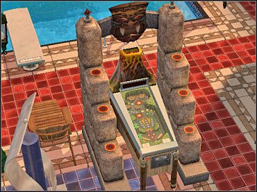 Stół do pinballa (Plemienny płomień z kokosa) jest nagrodą w karierze zawodowego gracza. - Kariera gracza | Ścieżki kariery | The Sims 2 Cztery Pory Roku - The Sims 2: Cztery pory roku - poradnik do gry