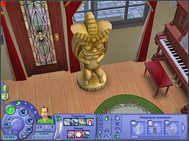 W nagrodę za ukończenie tej kariery otrzymujemy ładnie wykonaną ozdobę - Złotą czaszkę Jumboka IV. - Kariera poszukiwacza przygód | Ścieżki kariery | The Sims 2 Cztery Pory Roku - The Sims 2: Cztery pory roku - poradnik do gry