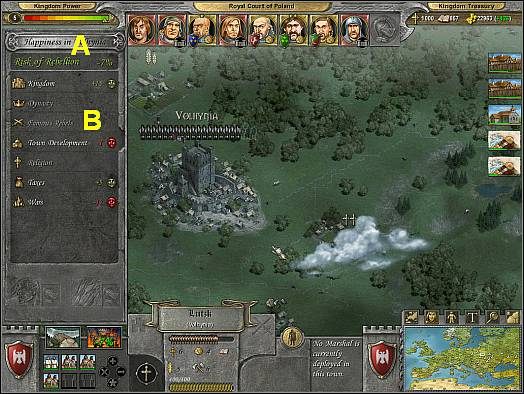 Kingom - Modyfikator ten uzależniony jest od wskaźnika potęgi imperium - Nastroje | Prowincja w Knights of Honor - Knights of Honor - poradnik do gry